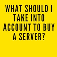 What should i take into account to buy a server?
