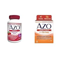 AZO Cranberry Urinary Tract Health Dietary Supplement (100 Count) + Bladder Control with Go-Less Daily Supplement (72 Count)