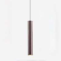 LED Pendant Light Nordic Long Tube Hanging Lamp Minimalist Creative Ceiling Lamp Modern Art Decor Lighting Fixture for Dining Room Kitchen Island(Coffee-Gold)