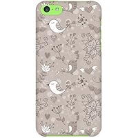 Merchen Bird Monotone Produced by Color Stage/for iPhone 5c/au AAPI5C-ABWH-151-MBV6