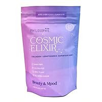 Philosophie Cosmic Elixir Superfood Blend with Collagen + Adaptogens, 32 Servings, Organic & Unsweetened - Improves Gut Health, Emotional Balance, Joint Health, Skin Vitality, Hormone Support