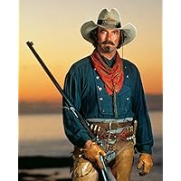 Quigley Down Under Tom Selleck great western portrait holding rifle 8x10 Photo