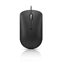 Lenovo 400 USB-C Compact Wired Mouse – Pocket Friendly Portable Mouse for Notebook or Large Computer Monitor, Black