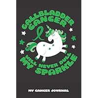 Gallbladder Cancer Will Never Dull My Sparkle Journal | 6 x 9 Inch | 120 Pages | Blank Lined Paperback Notebook to Write In