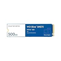 Western Digital 500GB WD Blue SN570 NVMe Internal Solid State Drive SSD - Gen3 x4 PCIe 8Gb/s, M.2 2280, Up to 3,500 MB/s - WDS500G3B0C
