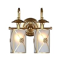 FixtureDisplays® Copper Wall Bathroom Light Vanity Mirror Light Fixture 15851