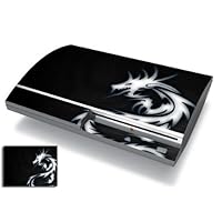 Bundle Monster Vinyl Skins For Sony Playstation PS3 Game Console - Cover Faceplate Protector Sticker Art Decal Accessory - Blue Dragon