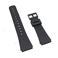Fits/For Casio CMD-40, CMD-40B, CMD-40D, CMD-40E, CMD-50 Remote Control Wristwatch - 22mm Black Rubber Replacement Watch Band Strap