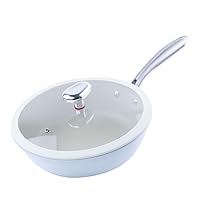 Zhong Non-Stick Pan Kitchen Pan Funiversal Non-Stick Pan with Lid No Oily Fume Frying Pan