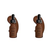 NYX PROFESSIONAL MAKEUP Total Control Pro Drop Foundation, Skin-True Buildable Coverage - Cocoa (Pack of 2)