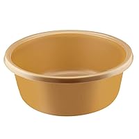YBM HOME 11-Quart Round Dish Wash Basin Dishpan for Washing Dishes, Plastic Portable Dish Tub Design for Camping and Multipurpose for Face Cleansing