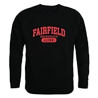 W Republic Fairfield University Stags Alumni Fleece Crewneck Pullover Sweatshirt Black Large