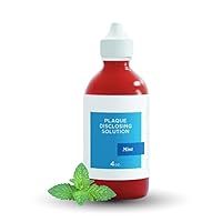 Disclosing Solution for Teeth 4 oz.- Mint Flavor, Plaque Disclosing Mouthwash Easy to Use, Effective Alternative to Dental Disclosing Tablets