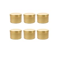 Yellow Candle Aluminum Container Round Empty Refillable Storage Tin Can Jars for Tea Gift Candy and DIY Candle (24Pcs,50ML)