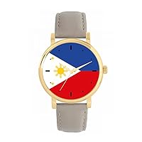 Philippines Flag Watch 38mm Case 3atm Water Resistant Custom Designed Quartz Movement Luxury Fashionable