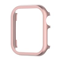Metal Case for Apple Watch Series 8 7 41mm 45mm Aluminium Alloy Bumper Cases for iWatch 6 SE 5 40mm 44mm Frame Protective Cover (Color : Pink, Size : 45MM)
