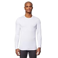 32 Degrees Men's Lightweight Baselayer Crew Top | Long Sleeve | Form Fitting | 4-Way Stretch | Thermal