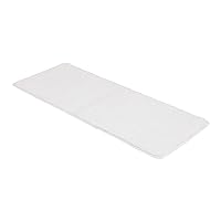 EVIDECO French Home Goods Pure White Bath Rug Runner Mat Microfiber Polyester 48