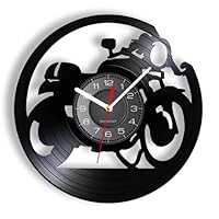 12 inch Vinyl Wall Clock Japanese Motorbike Vinyl Record Wall Clock Retro Home Decor Motorcycle Riding Art Modern Design Wall Watch for Racing Bike Racer