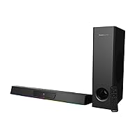 Creative Sound Blaster Katana V2X 5.1 Multi-Channel Gaming Soundbar with Compact Subwoofer, 180W Peak Power, ft Tri-Amplified 5-Driver Design, Super X-Fi Technology, and RGB Lighting