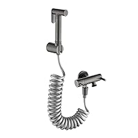 Brass Toilet Sprayer Faucet Chrome-Plated Hand-held Wall-Mounted Bathroom Kitchen Faucet Bidet Sprayer with Hose