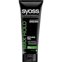 3 x Syoss hair gel Max Hold/in each case 250ml/mega strong hold / without by Syoss