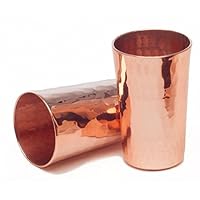 Sertodo Copper Tequilero Shot Cup | Set of 2, 2 oz | 100% Pure Copper, Hand Hammered, Heavy Gauge | Tall Shooter Design | High-End Shot Glass For Fine Spirits