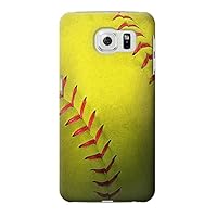 R3031 Yellow Softball Ball Case Cover for Samsung Galaxy S6 Edge