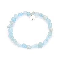 1pc Natural Stretch Gemstone Bracelet 5mm-10mm Free Form Bead 7 Inch 7.5 Inch Healing Crystal Engergy Quartz Chakras Jewelry Women Birthday Gift