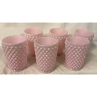 Hobnail Pattern - Tumbler or Juice Glass - Crown Tuscan Pink - American Made - Mosser USA (6)