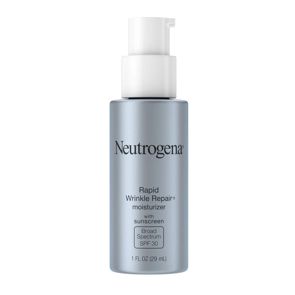 Neutrogena Rapid Wrinkle Repair Retinol Facial Moisturizer with SPF 30 Sunscreen, 1 fl. oz, & Rapid Wrinkle Repair Retinol Under-Eye Cream, 0.5 oz