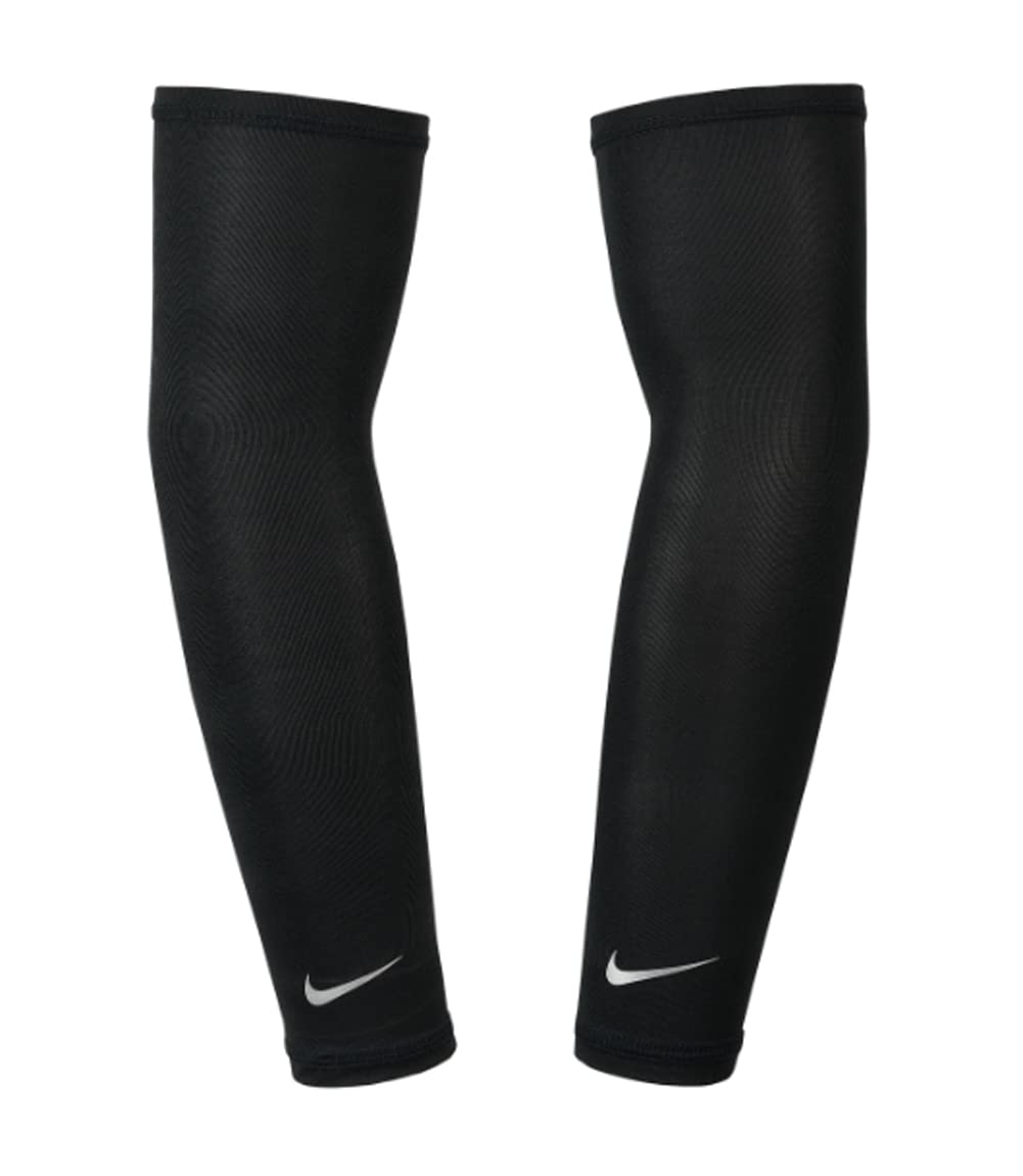 Nike Dri-Fit UV Solar Arm Sleeves - 1 Pair - Unisex - Adult (Black, Adult L/XL)