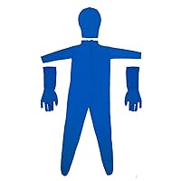 Green Screen Bodysuit Chromakey Body Suit Green Men Clothes with Gloves for Photography Photo Film Video Invisible Effect (M:160cm, Blue)