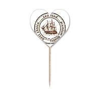 Sea Food Boat Classic Country City Toothpick Flags Heart Lable Cupcake Picks