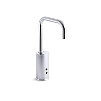Kohler 13475-CP Gooseneck Touchless Faucet with Insight Technology, AC-Powered, Polished Chrome