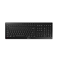 Cherry Stream Wireless Keyboard with SX Scissors Mechanism, Slim Yet Full Size QWERTY Ergo Friendly with Number Pad, Thin Design with Quiet keystroke for use at Home Office or Work. Black