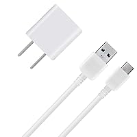 Genuine Charging 1A Wall Kit Upgrade Compatible with Asus ZenPad 3S 10 Z500M as a Replacement Plus Detachable Hi-Power USB-C 2.0 Data Sync Cable! (White 110-240v)