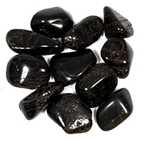 Black Tourmaline Tumbled Stone - Healing Stone - 20-25mm - 1pc