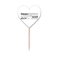 Troubles Come From Ahead Or Behide Quotes Toothpick Flags Heart Lable Cupcake Picks