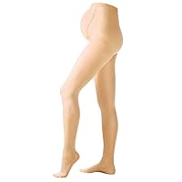 Ames Walker AW Style 206 Medical Support 20-30 mmHg Firm Compression Closed Toe Maternity Pantyhose Beige Large