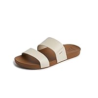 Reef Womens Vista Vegan Leather Slides With Cushion Bounce Footbed Sandals