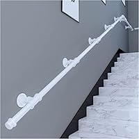 Staircase Handrail Metal Non-Slip Banister Rails Wall Mounted Industrial Galvanized with Fittings Indoor Lofts Armrest Railing Safe Eco-Friendly Elderly Pregnant Children Bathroom Handrail Stabl