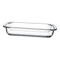 BESTOYARD 1pc Glass Baking Dish Cooking Plate Rectangular Glass Dish Pizza Baking Tray Glass Roasting Tray Ceramic Cookware White Micro-wave Oven Tempered Glass Baked Rice Plate