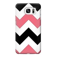 R1849 Pink Black Chevron Zigzag Case Cover for Samsung Galaxy S7
