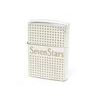Zippo SevenStars Sterling Silver Lighter 100pcs Gold Letter Double Sided Engraved 2019 Silver Lighter