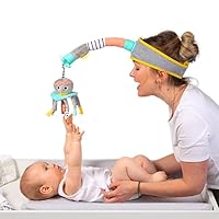 Baby Gift Set - 3 in 1 Diaper Changing Helper Headband, Baby Mobile, & Sensory Rattle; Newborn Essentials Must Haves - Great Baby Registry or Shower Gift - Featured on Shark Tank