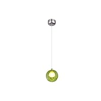 Bubble Chandelier Button Type Adjustable Metal + Glass + ABS Energy-saving LED Bulb Lighting Equipment Suitable for Suspended Ceiling Living Room Dining Table Chandelier (Green) Flush Mount Ligh