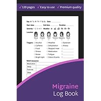 Migraine Log Book: Simple Headache Tracking Journal, Headache Management Diary, Chronic Pain Tracker