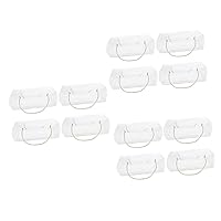 BESTOYARD 12 Pcs cake box clear cake carrier disposable cake container bread carry keeper cake boards mini cupcake holder Chocolate Case Snowflake Crisp transparent box nylon rope