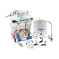 PureT RO550-905EZ, 5-Stage Reverse Osmosis Water Filter System - 5 Stage Sediment, GAC and Carbon Block Filters - Full Home Water Filteration System, Filters 50 Gallons per Day (White Housing)